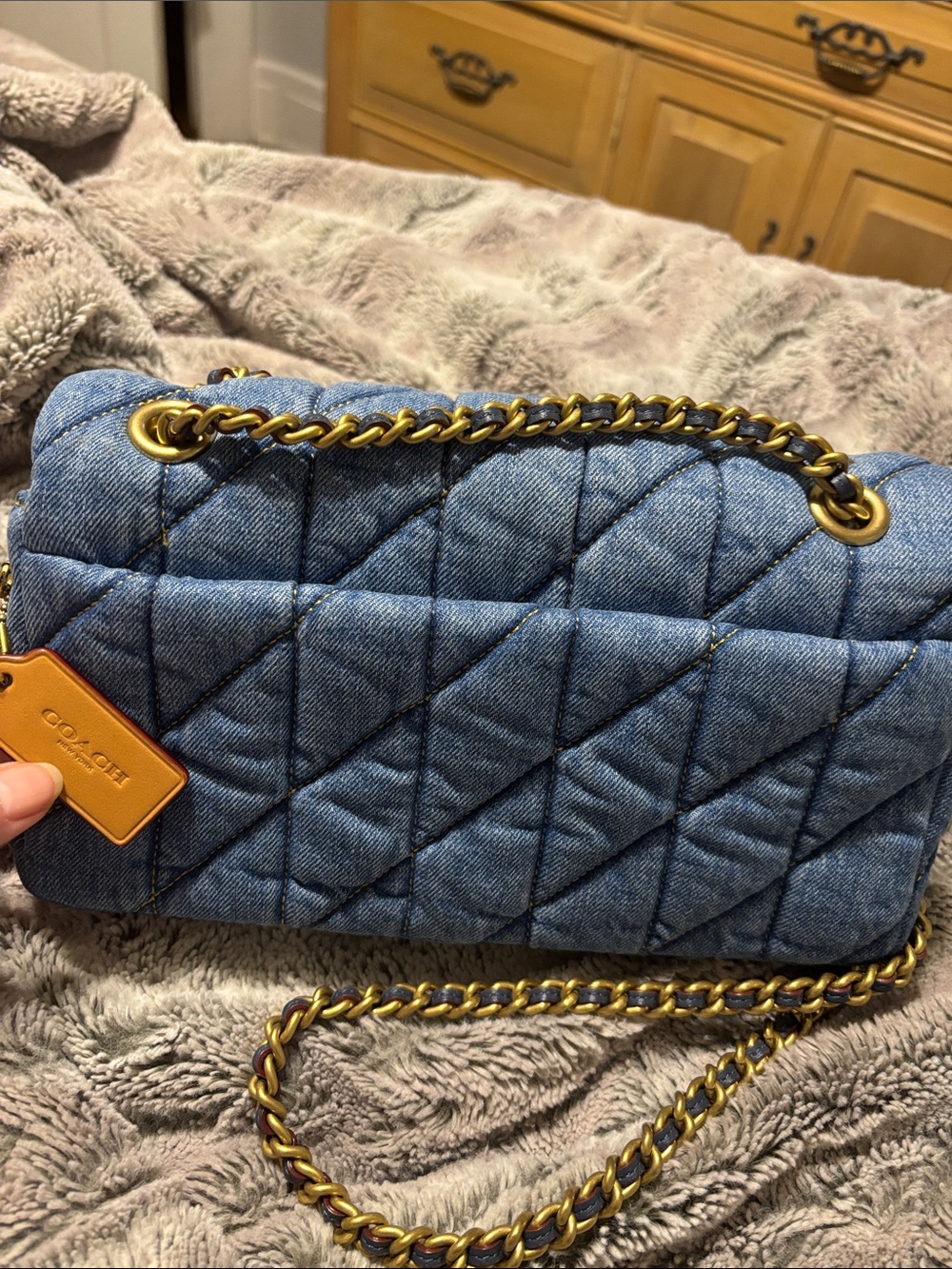 Coach Denim Tabby Shoulder Bag 26 With Quilting - Picture 6 of 6